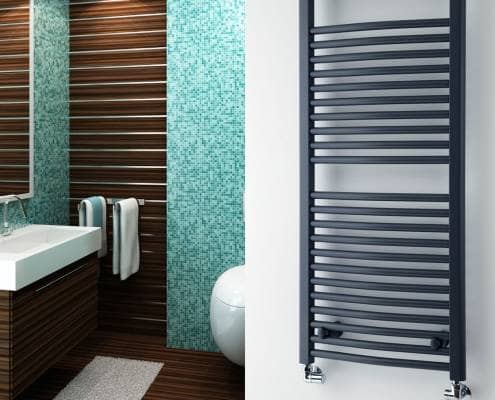 image of a hydronic towel warmer