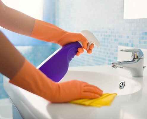 bathroom cleaning