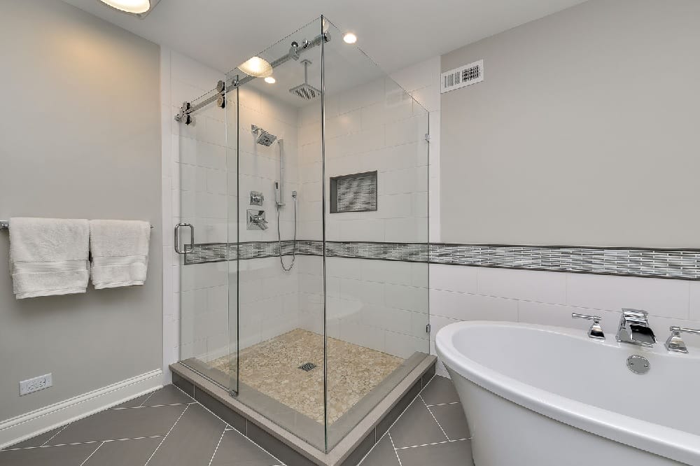 Walk In Shower A Simple Upgrade with a Bright Effect