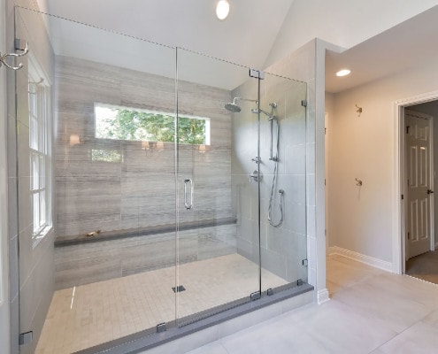 large shower enclosure
