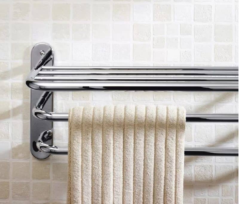 minimalist towel rack
