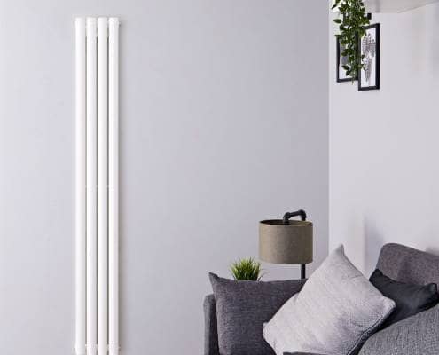 revive white vertical double panel radiator
