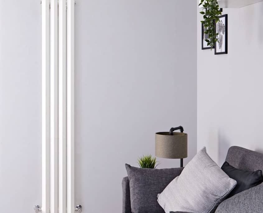 edifice white vertical single panel radiator