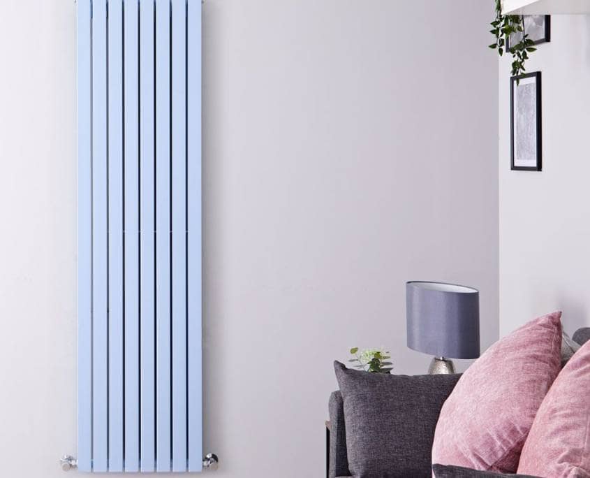 sloane baby blue vertical radiator